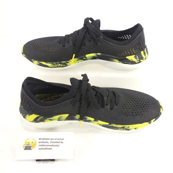 Crocs LiteRide 360 Marble Pacer Lace Up Athletic Shoe Mens Size 8 207633 Black - Picture 4 of 9